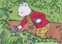 Rupert Bear picking mushrooms.jpg