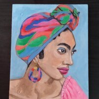 Portrait, 5 1/2 x 6 1/2, oils on wood