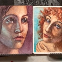 Hand-Painted/Hand-Drawn Women's Faces Swap