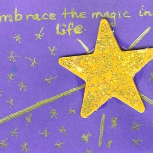 Embrace the magic purple and gold