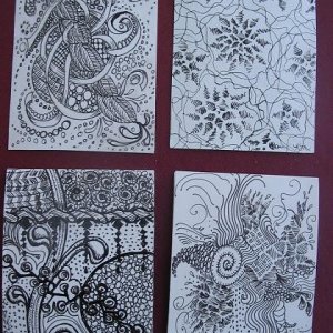 Blank and white Zentangles