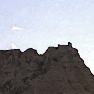 Badlands Silhouette - Digital