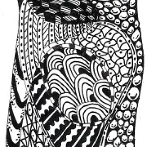 Black and White Zentangle Inspired