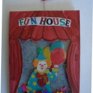 Clown Fun House Shaker Card