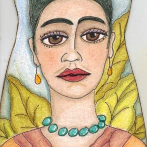 Frida art doll for Voula