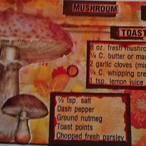 Mushroom Brunch Toast Recipe Card
