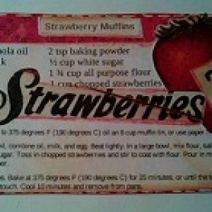 Strawberry Muffin Recipe ( Front)