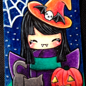 Halloween Kokeshi Doll