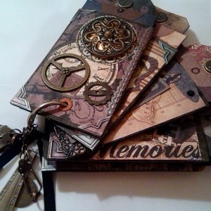 Steampunk Album made from Toilet Paper Rolls