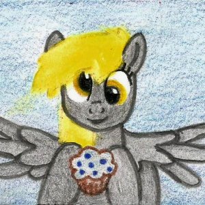 Derpy Gets A Blueberry Muffin!