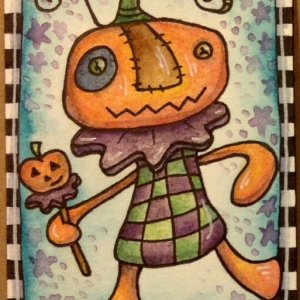 Junker-Jane Style Halloween Character ATCs