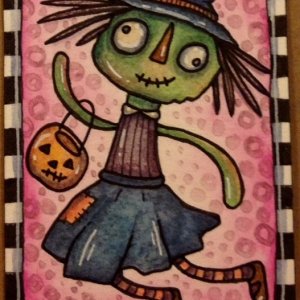 Junker-Jane Style Halloween Character ATCs