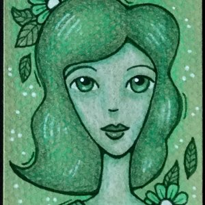 Spring Whimsical Girls ATCs