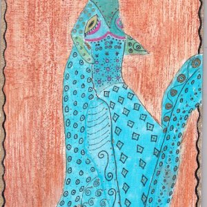 Oaxacan Inspired Coyote Canvas Board
