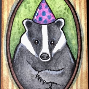 Badger's Birthday Portrait - MMH for blackdog