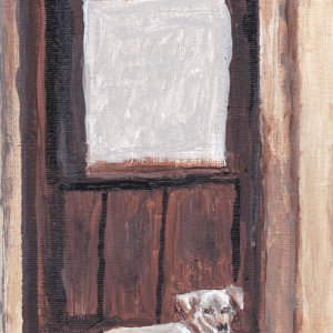 Andrew Wyeth style dog