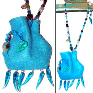 Blue Earth Amulet Bag