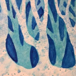 Watercolor trees