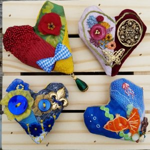 Embellished hearts