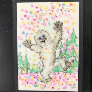 Yeti with Confetti