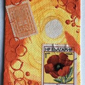 Stamp Collage: Orange