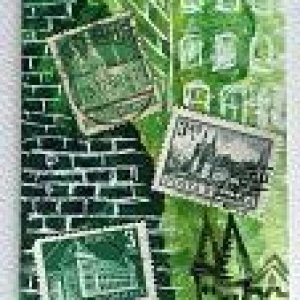 Stamp Collage: Green buildings
