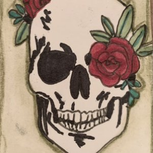 Rose + skull