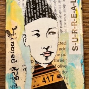 S-U-R-R-E-A-L Mixed Media ATC