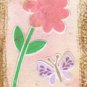 Flower and Butterfly (Inked version)
