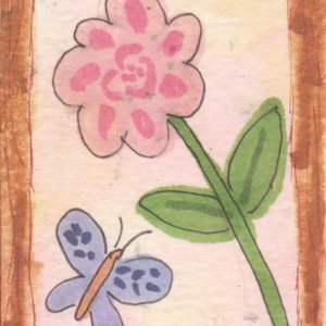Flower and Butterfly (Handdrawn version)