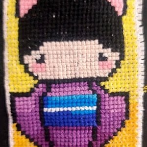 kokeshi doll cross stitch