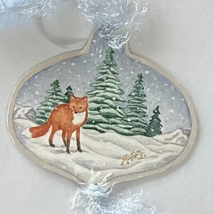 Fox in Winter Wonderland Ornament