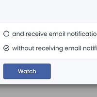 Watch a thread - select notification method
