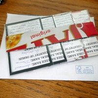 Packing your ATCs - backed with a cardboard strip