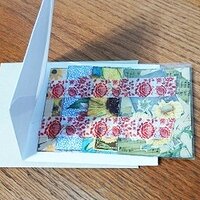 SASE folded around washi taped cards