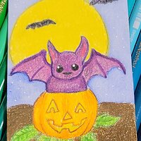 bat and pumpkin