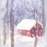 Secret cabin in the snow