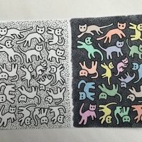 Color Your Own Doodle Cats