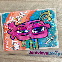 TRADED - Drawing in crayon on WET TOAST