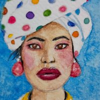 Portrait (watercolors and ink)