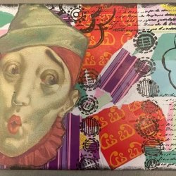Clown Handmade Postcard