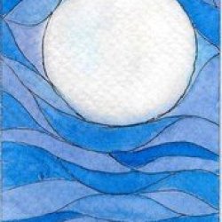 Moon stained glass