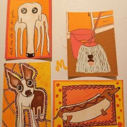Canine caricatures swap