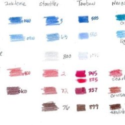 10th Color Cube #130 swatches - the closest colors from my supplies.