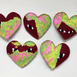 Color-by-numbers hearts