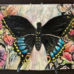 BOS Book Page Swap - Black Swallowtail Butterfly