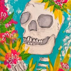 Skellie Amongst the Flowers