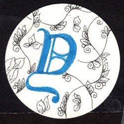 Zentangled Coins Y, Z, #1 - Y