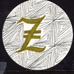 Zentangled Coins Y, Z, #1 - Z