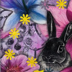 Easter 01 black bunny with flowers.jpg